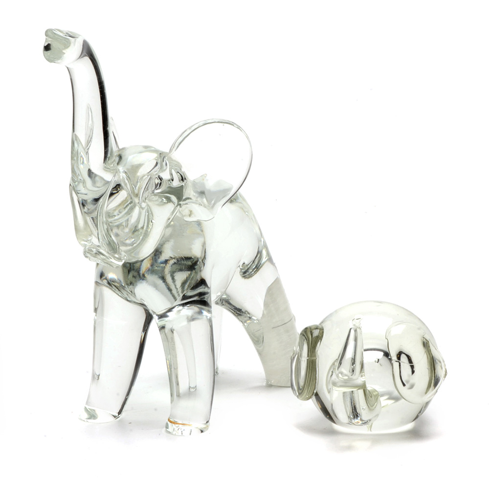 Group of Crystal Elephant Figurines EBTH