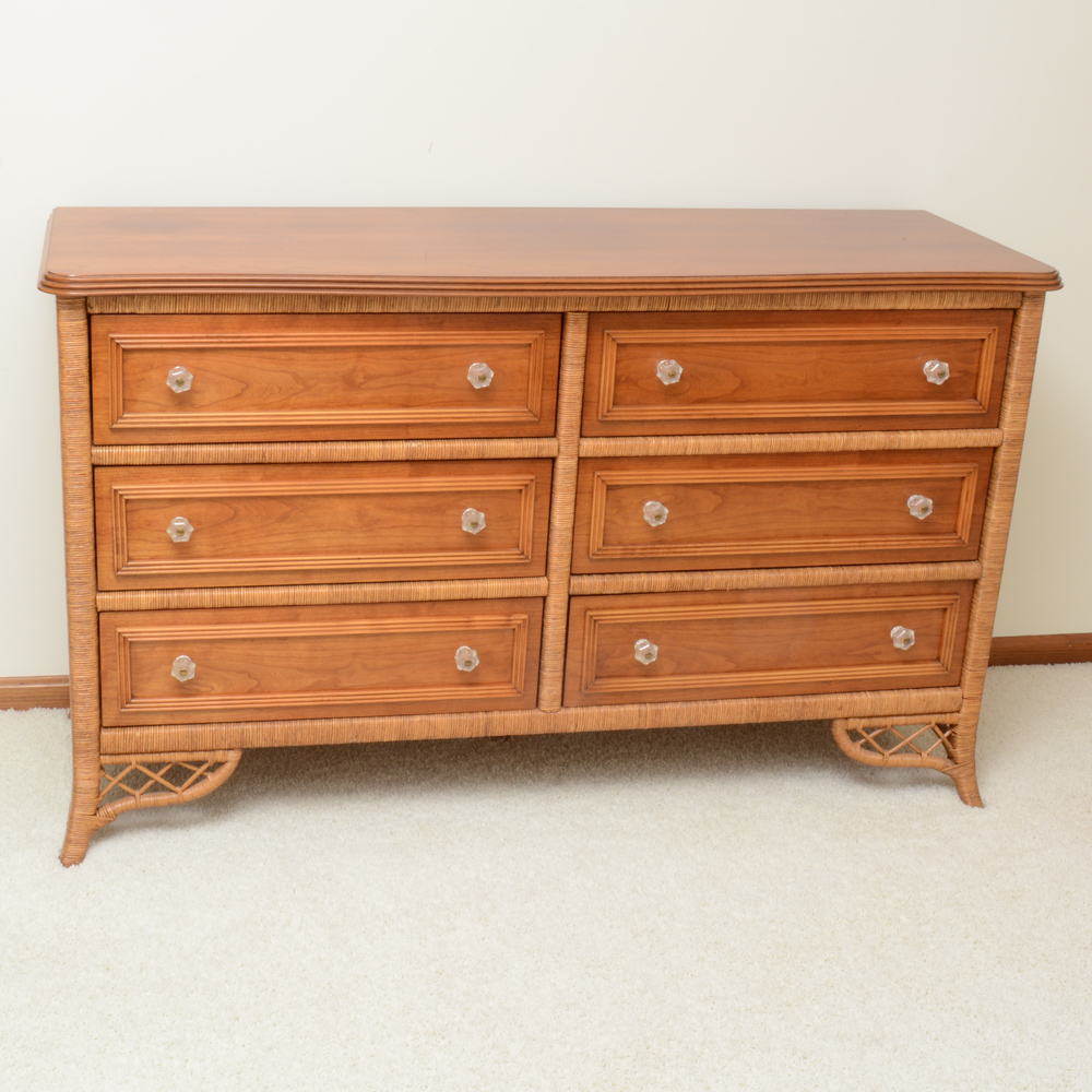 "Lexington Wicker Collection" by Henry Link Dresser & Nightstand EBTH