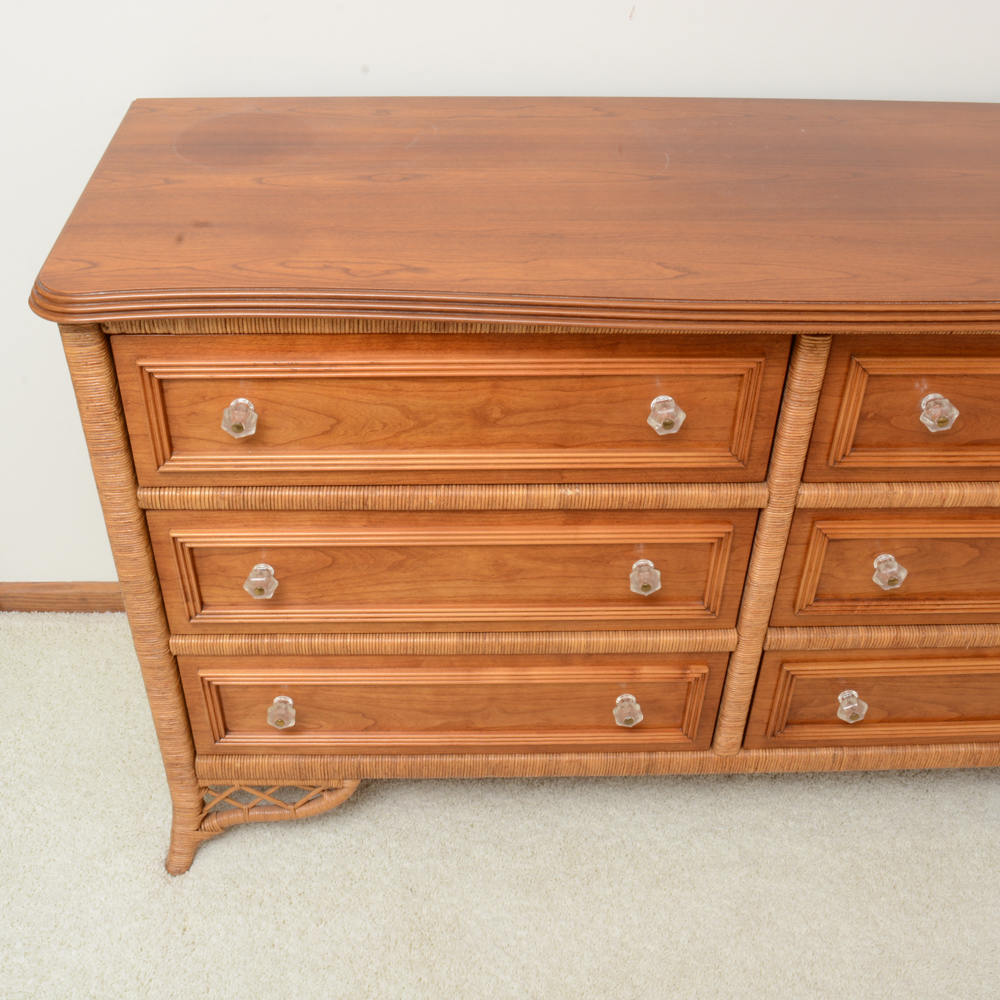 "Lexington Wicker Collection" by Henry Link Dresser & Nightstand EBTH