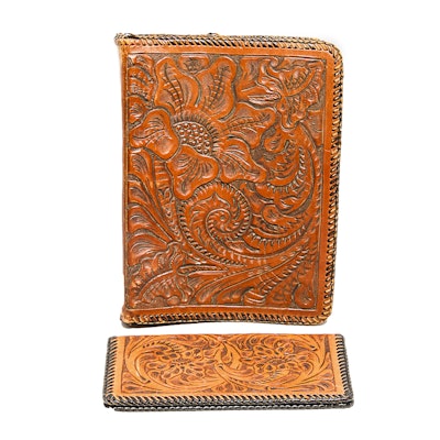 Vintage Leather Binder and Wallet Vintage Leather Binder and Wallet