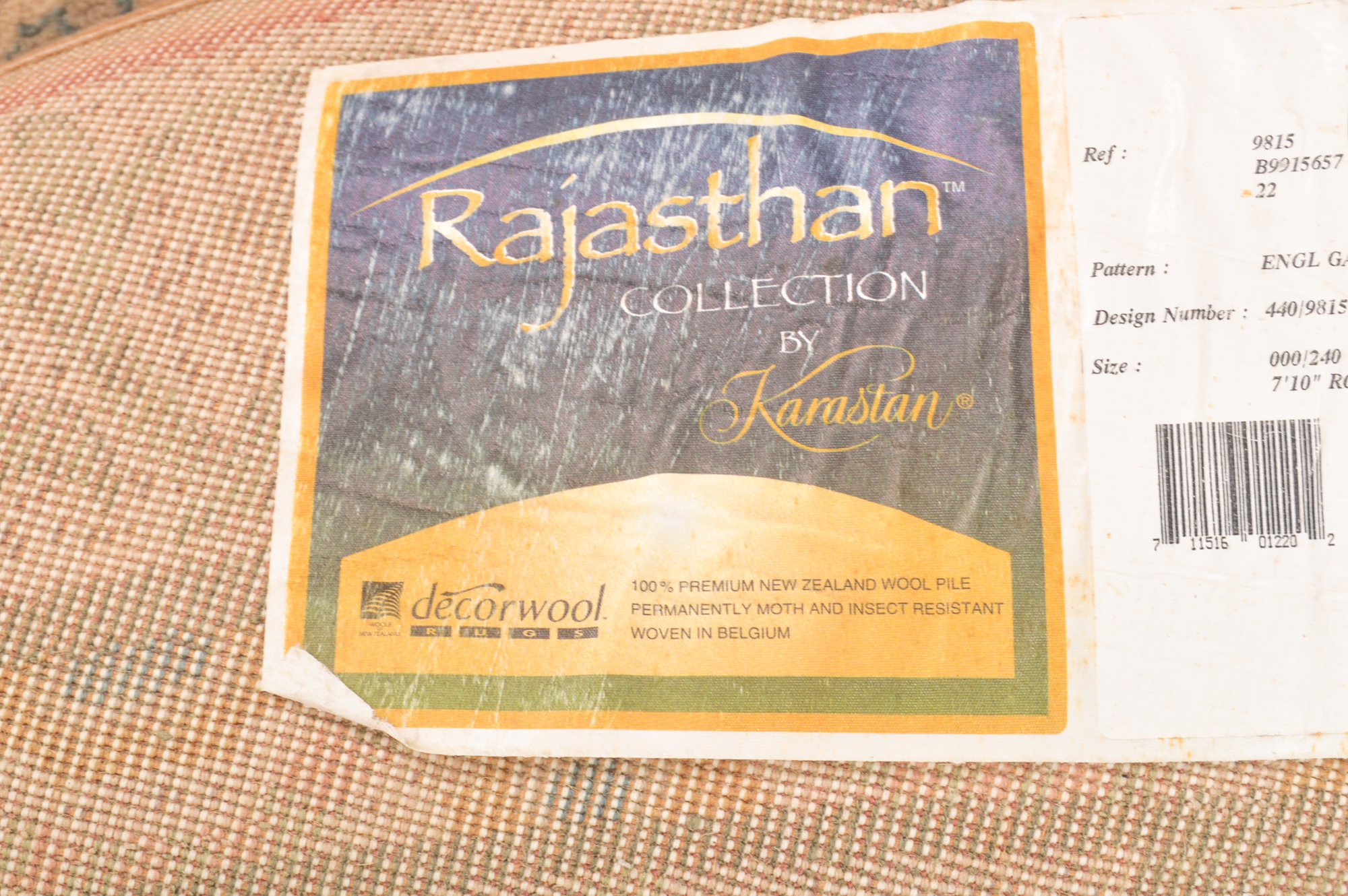 Karastan "English Garden Rajasthan Collection Round Area Rug EBTH