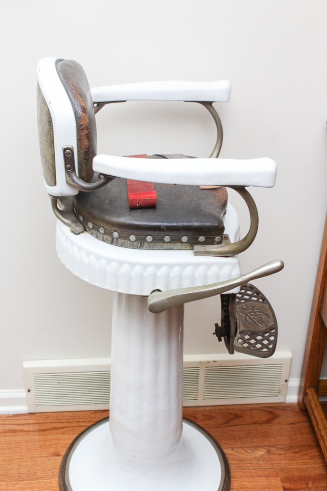 Circa 1920s Koken Child Size Barbers Chair EBTH