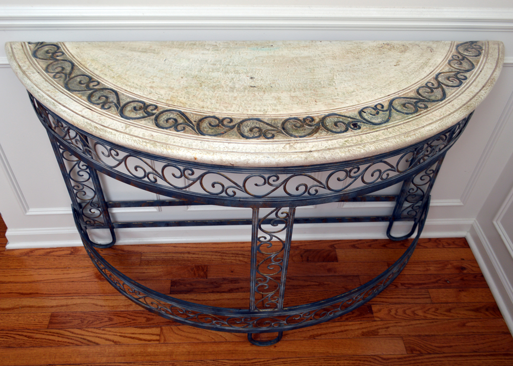 Metal Demilune Console Table | EBTH