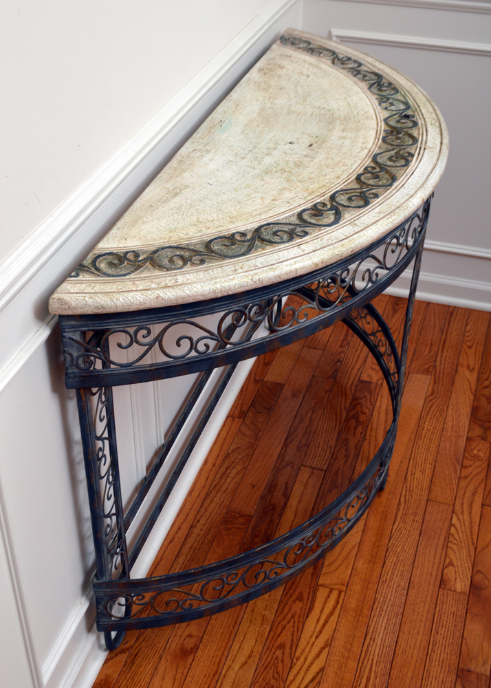 Metal Demilune Console Table | EBTH