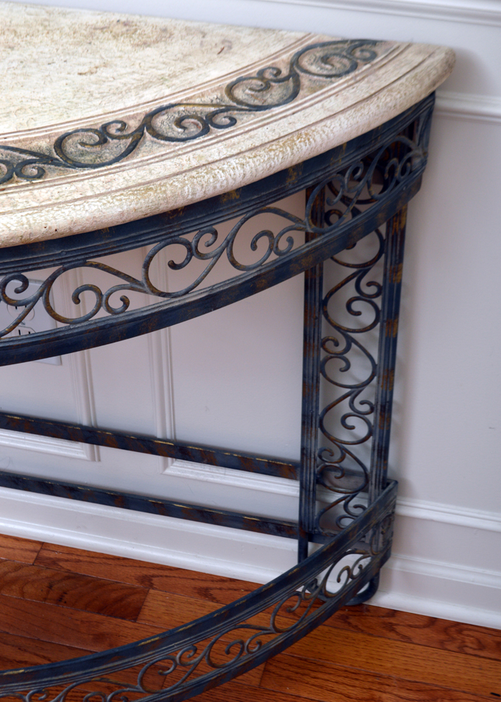 Metal Demilune Console Table | EBTH