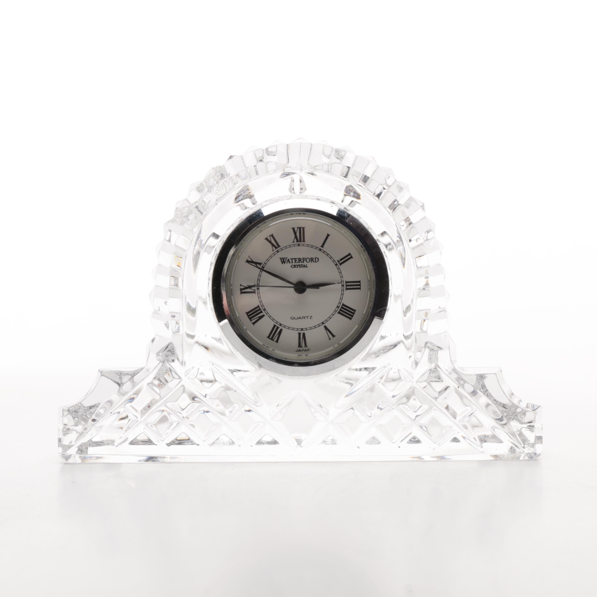 Waterford Crystal "Lismore" Quartz Mantle Clock EBTH