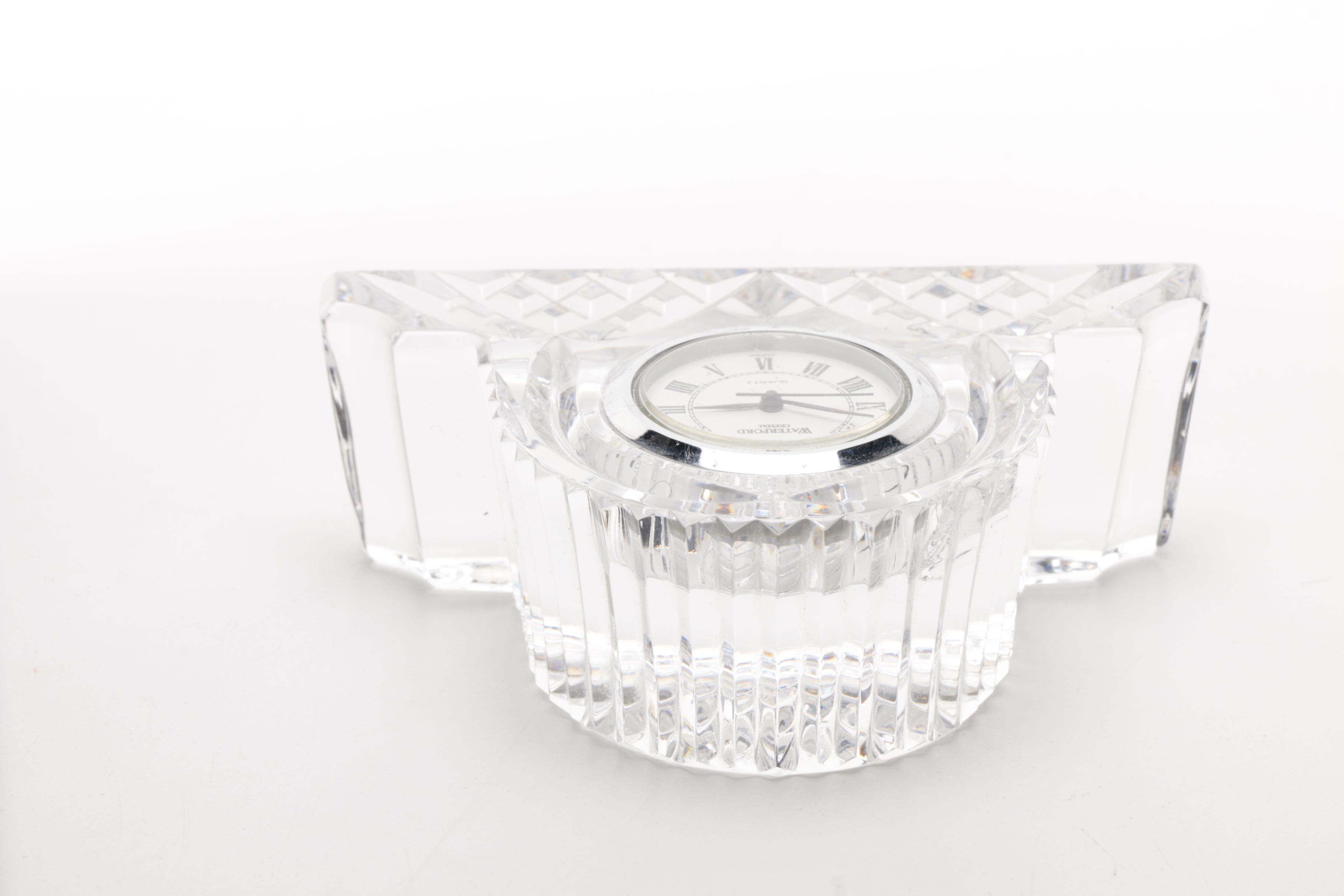 Waterford Crystal "Lismore" Quartz Mantle Clock EBTH