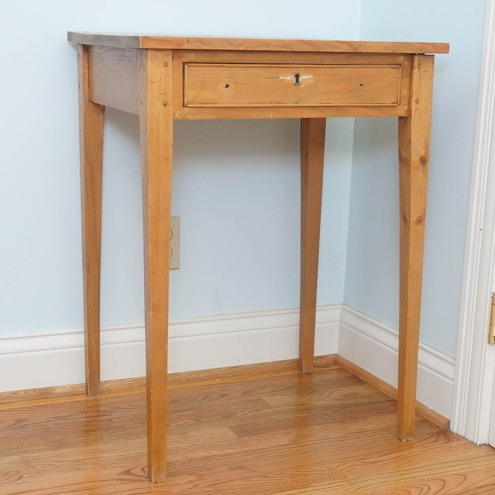 Antique Pine Side Table EBTH