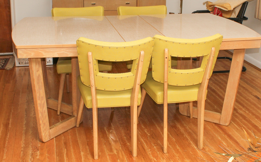 Mid Century Modern Blonde Dining Table and Chairs by Meier Pohlmann EBTH