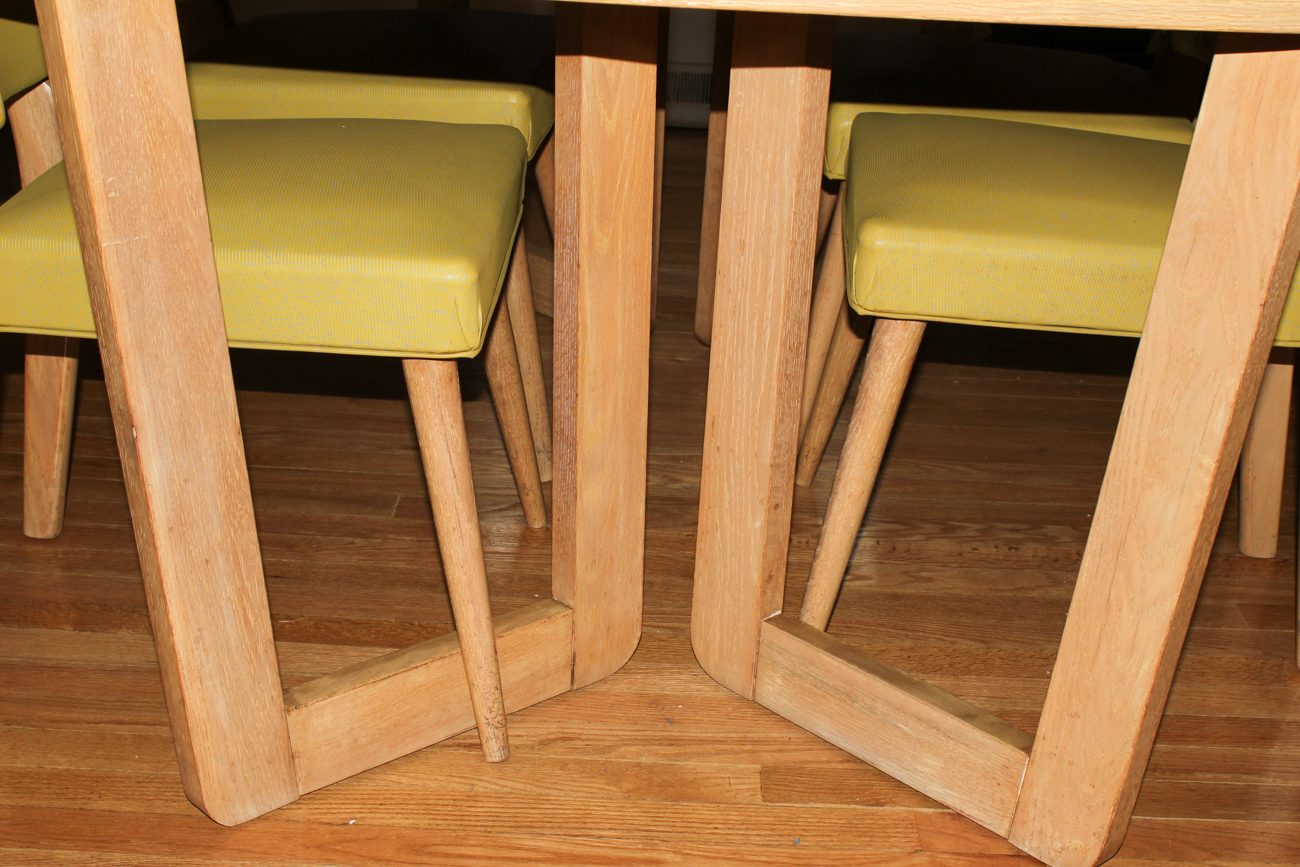 Mid Century Modern Blonde Dining Table and Chairs by Meier ...