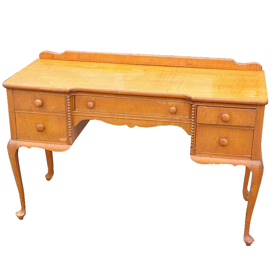 Vintage National Furniture Company Maple Dressing Table Ebth