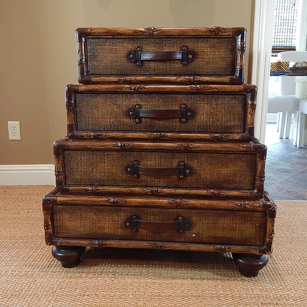Stacked Luggage Four Drawer Chest Ebth