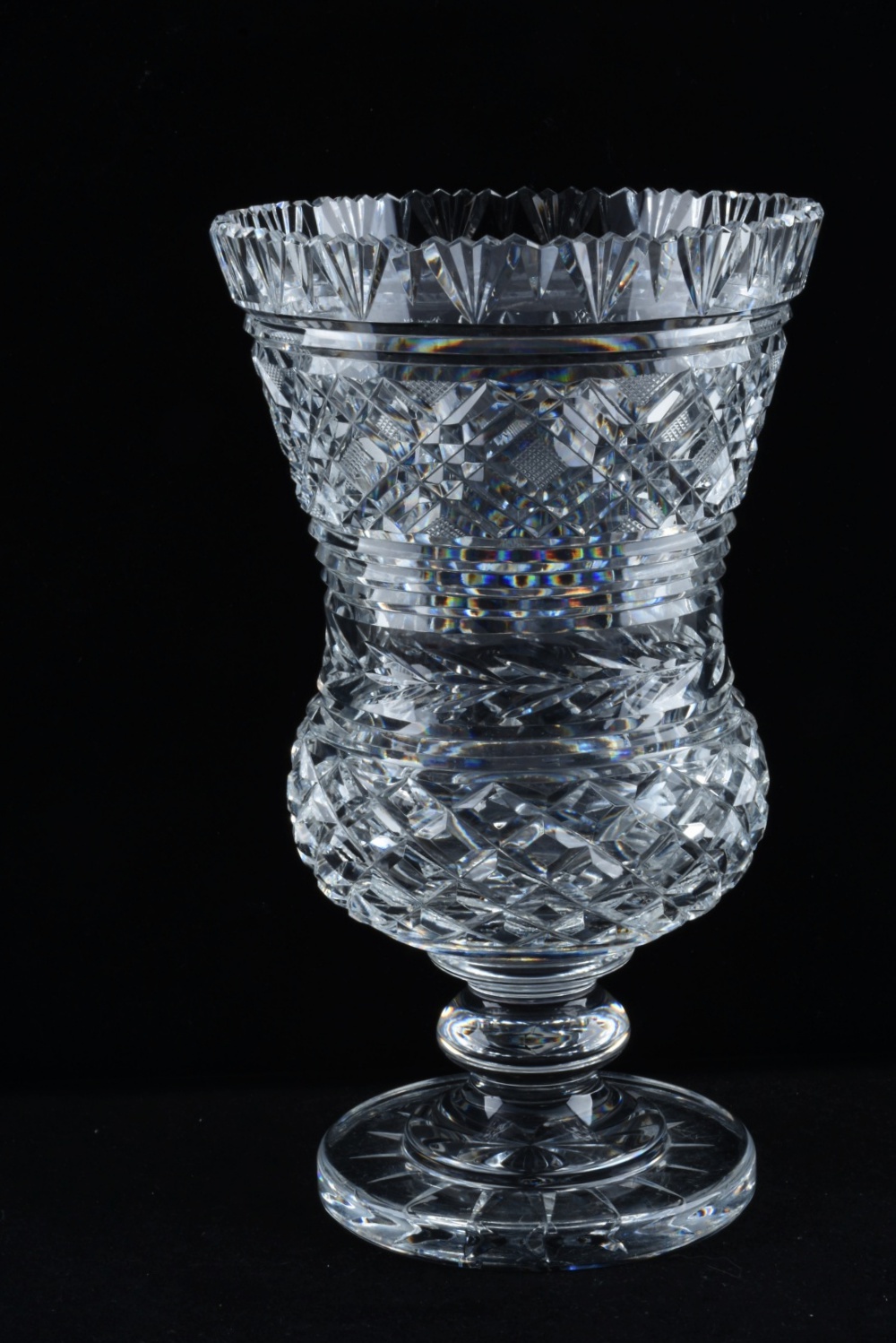 Vintage Waterford Crystal Footed Thistle Vase EBTH