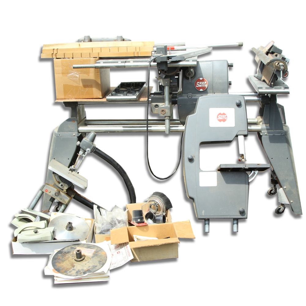 Shopsmith Woodworking Bench And Band Saw With Accessories Ebth