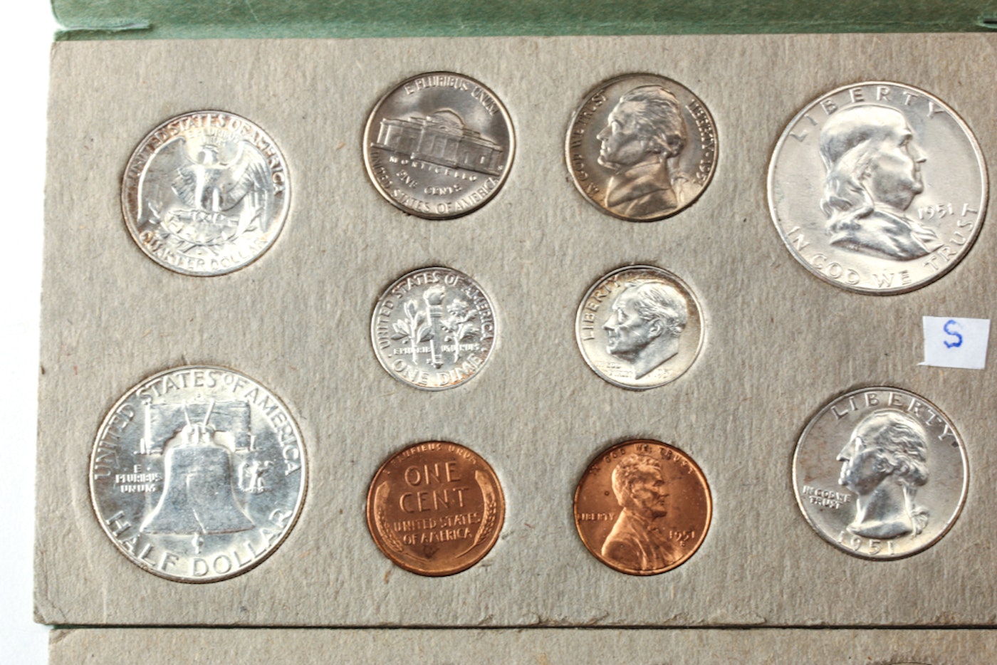 1951 Uncirculated Coin Set From The United States Mint Ebth