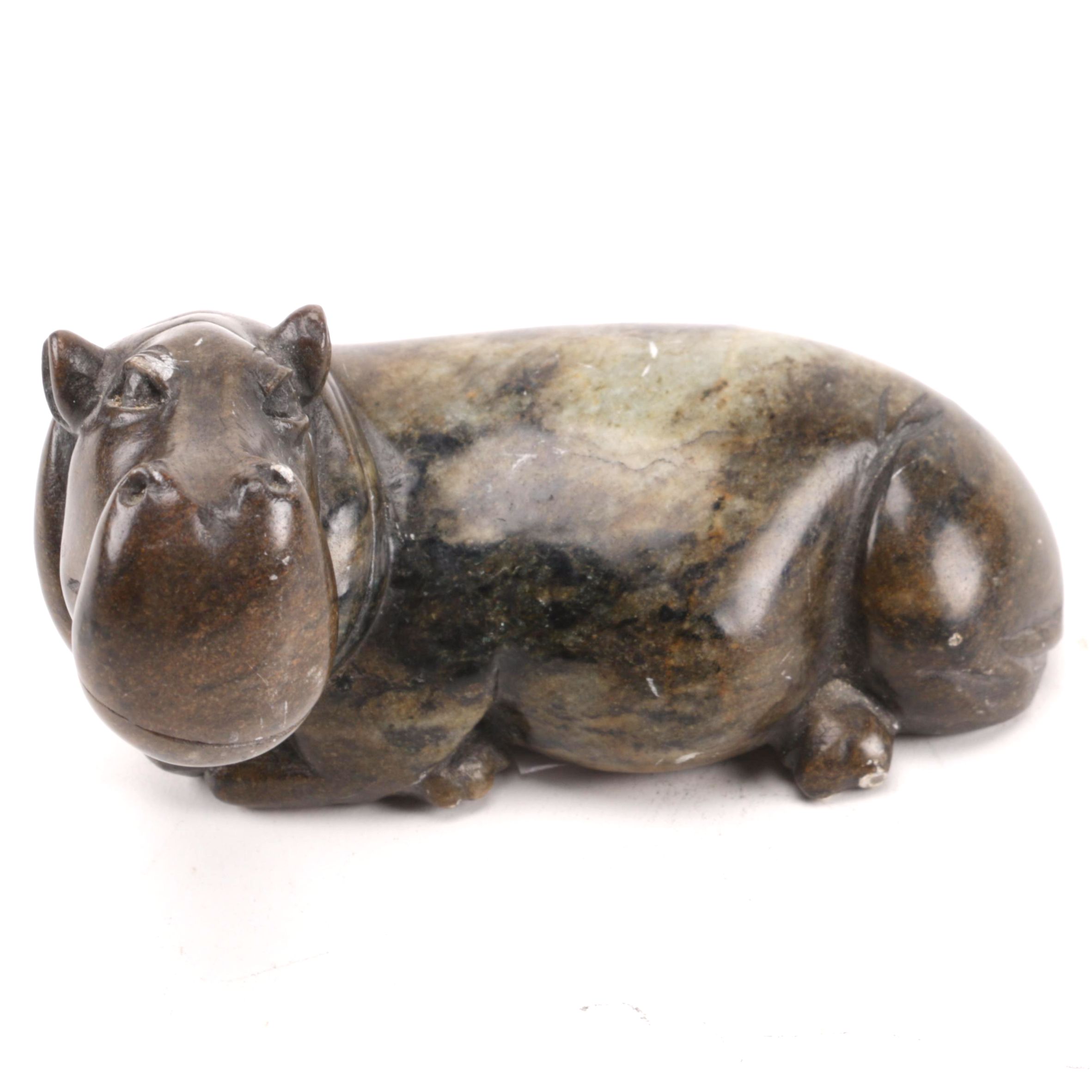 Stone Hippo Sculpture EBTH