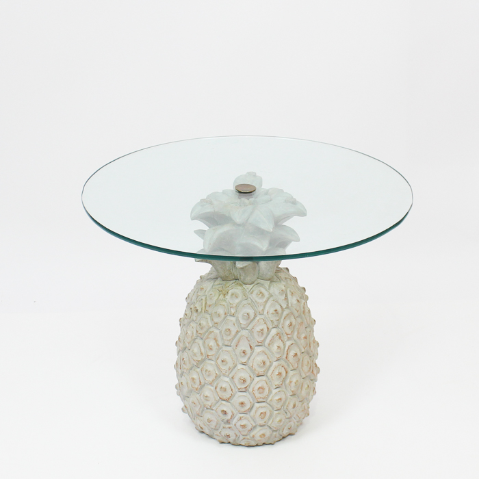 Glass Top Pineapple Table EBTH
