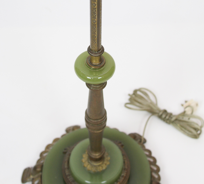 Vintage Brass and Jadeite Floor Lamp EBTH