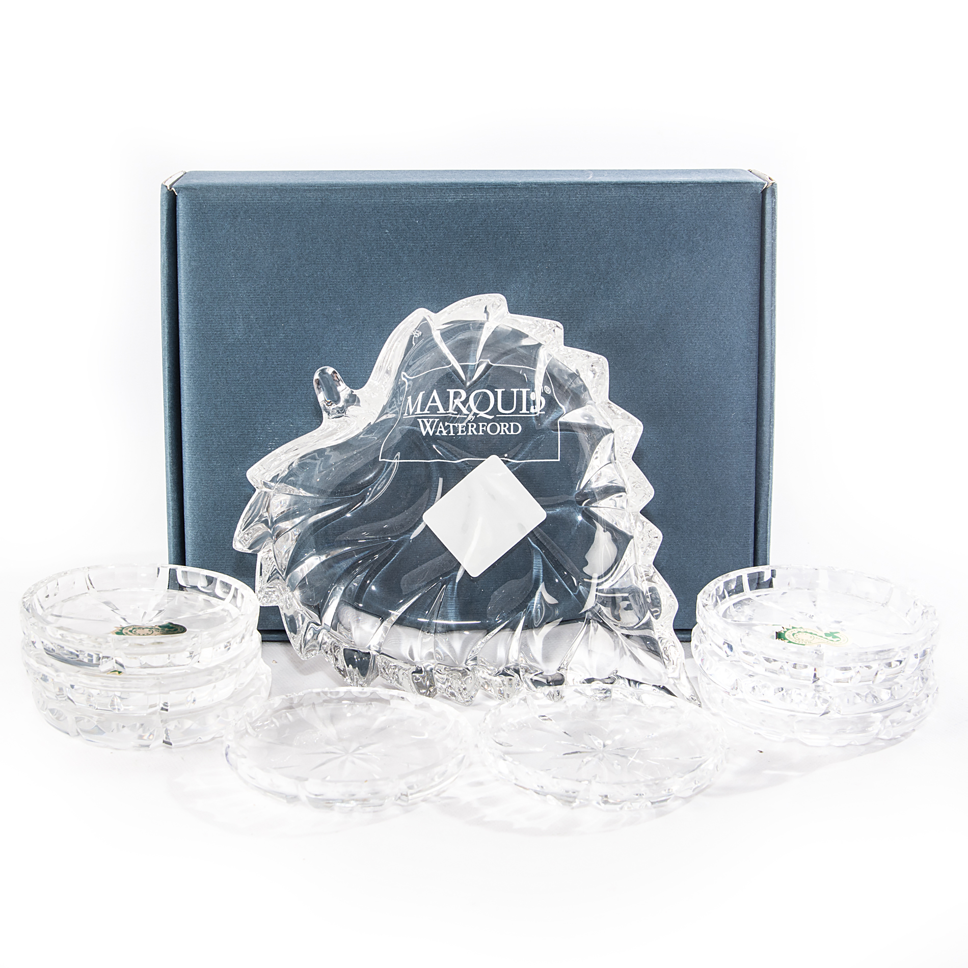 Handmade Waterford Crystal Coasters and Marquis by Waterford Dish EBTH