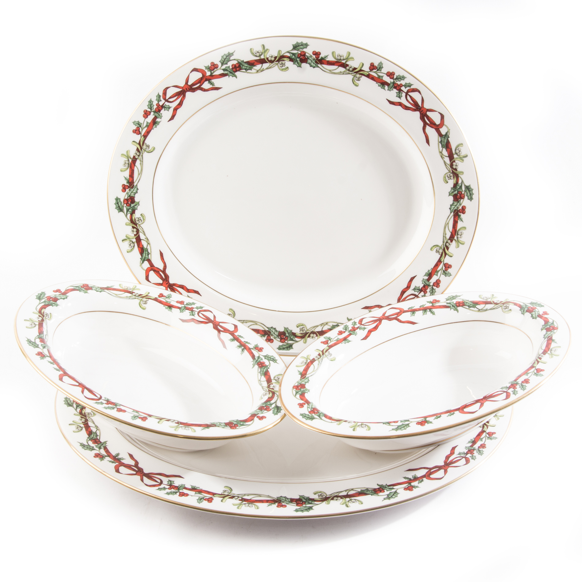 Royal Worcester "Holly Ribbons" Fine Bone China Serving ...