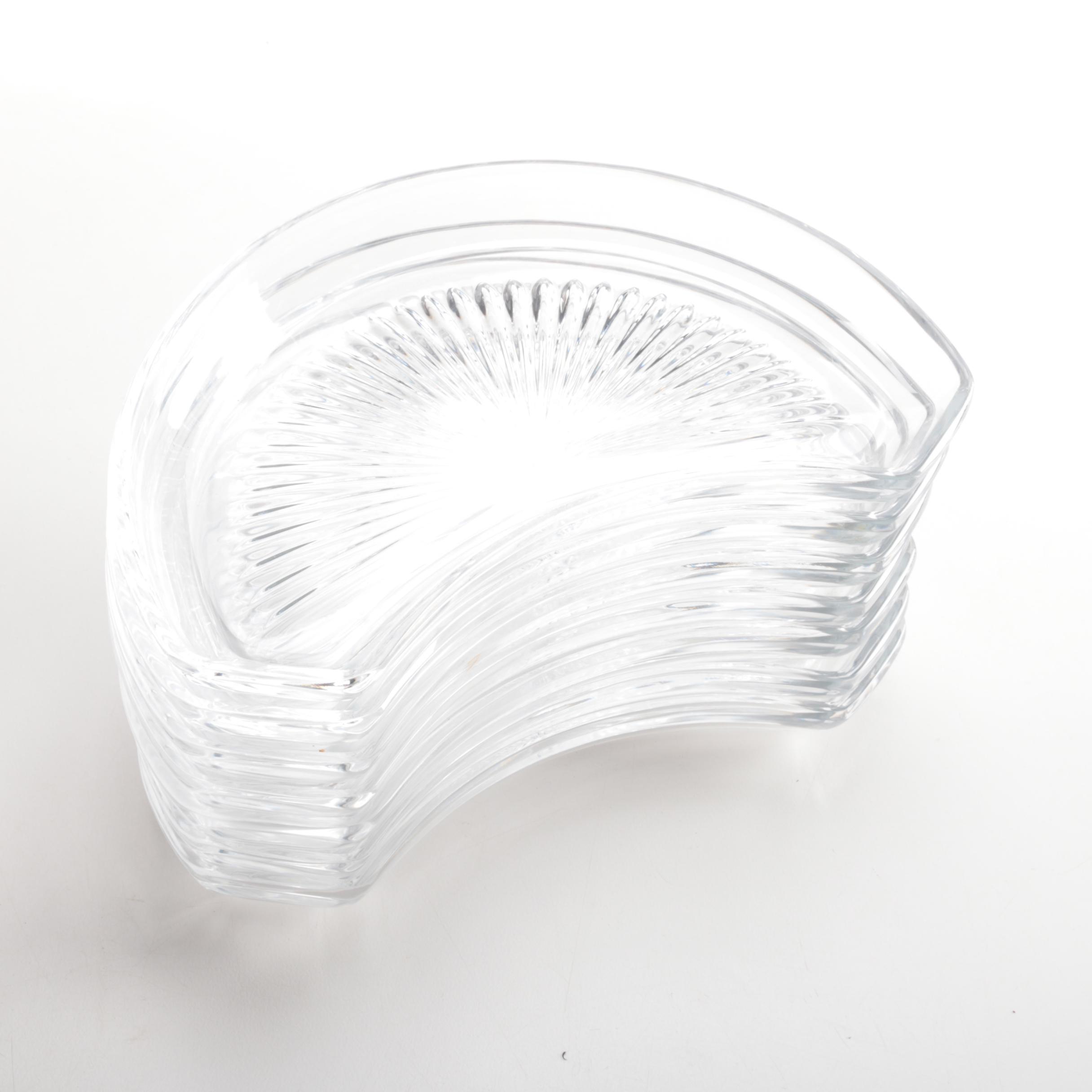 Glass Crescent Salad Plates EBTH
