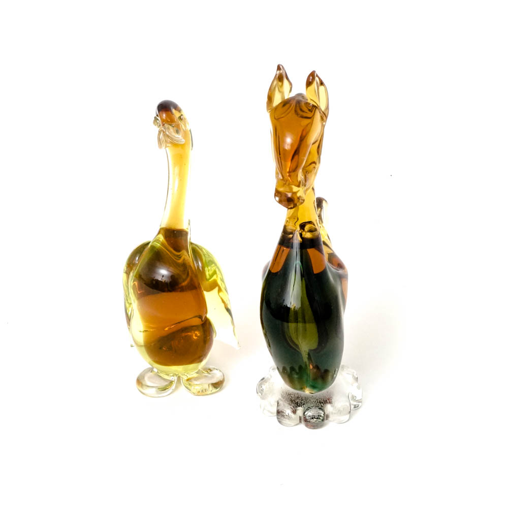 Pair of Murano Italian Glass Figurines EBTH