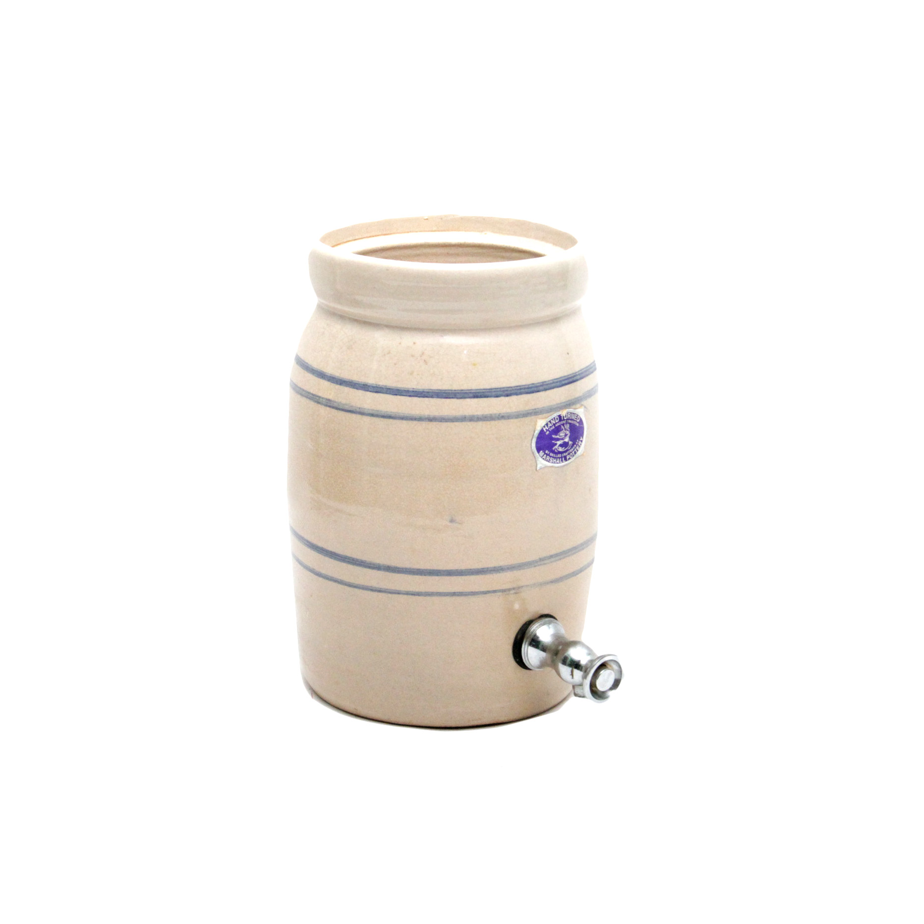 Hand Turned Marshall Pottery Beverage Dispenser Crock EBTH