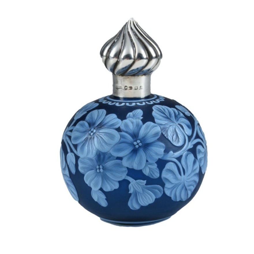 Victorian Thomas Webb Cameo Glass Perfume Bottle