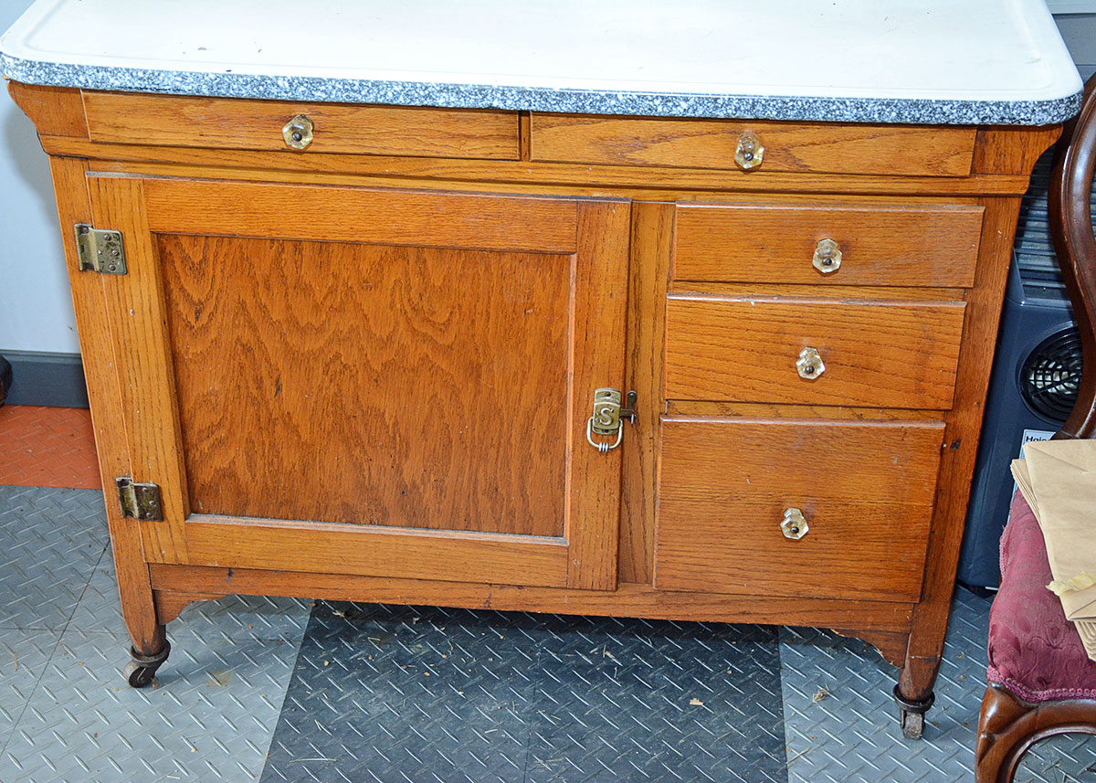 Vintage Oak Hoosier Style Kitchen by Sellers EBTH