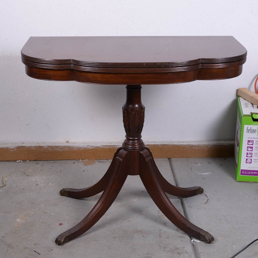 Antique Mahogany Folding Game Table by Rushville Furniture Company EBTH