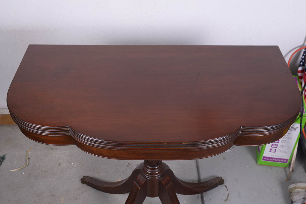 Antique Mahogany Folding Game Table by Rushville Furniture Company EBTH