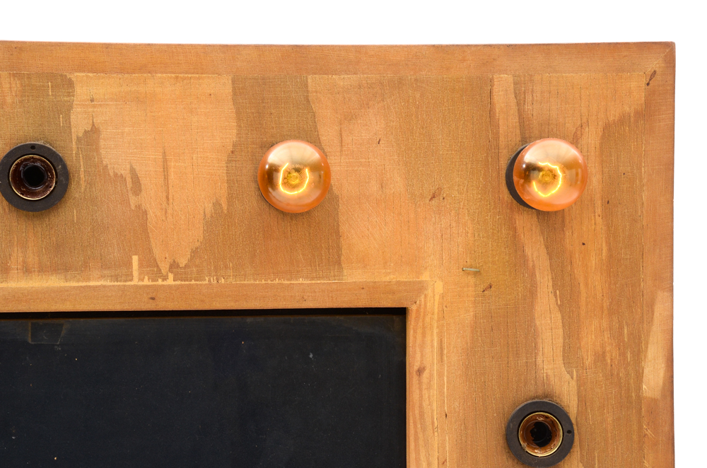 Oak Wood Wall Frame with Lights EBTH