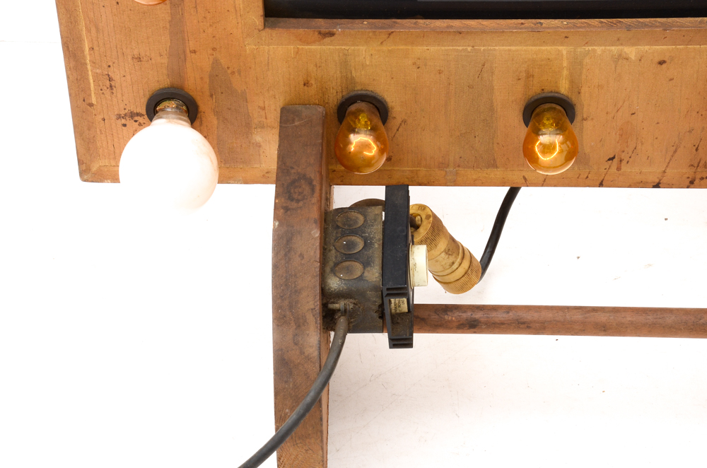 Oak Wood Wall Frame with Lights EBTH