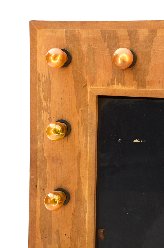 Oak Wood Wall Frame with Lights EBTH