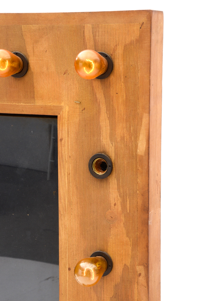 Oak Wood Wall Frame with Lights EBTH