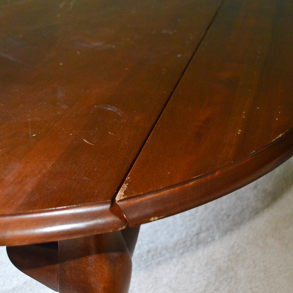 Queen Anne Style Cherry Veneer Drop Leaf Coffee Table EBTH