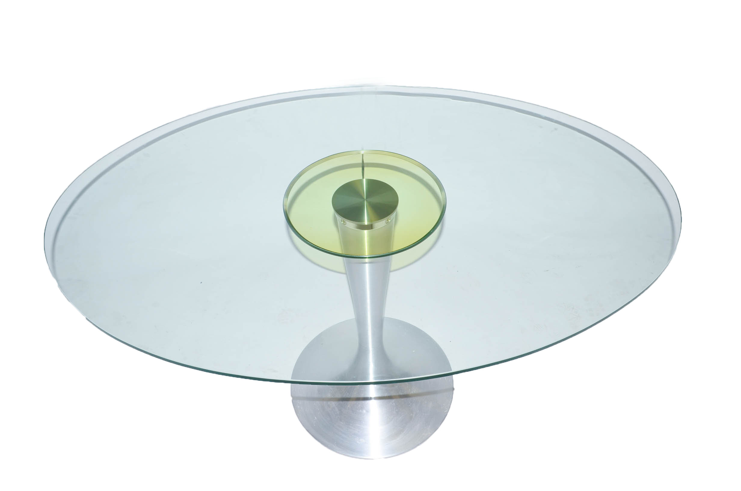Modern Glass Top Tulip Dining Table EBTH