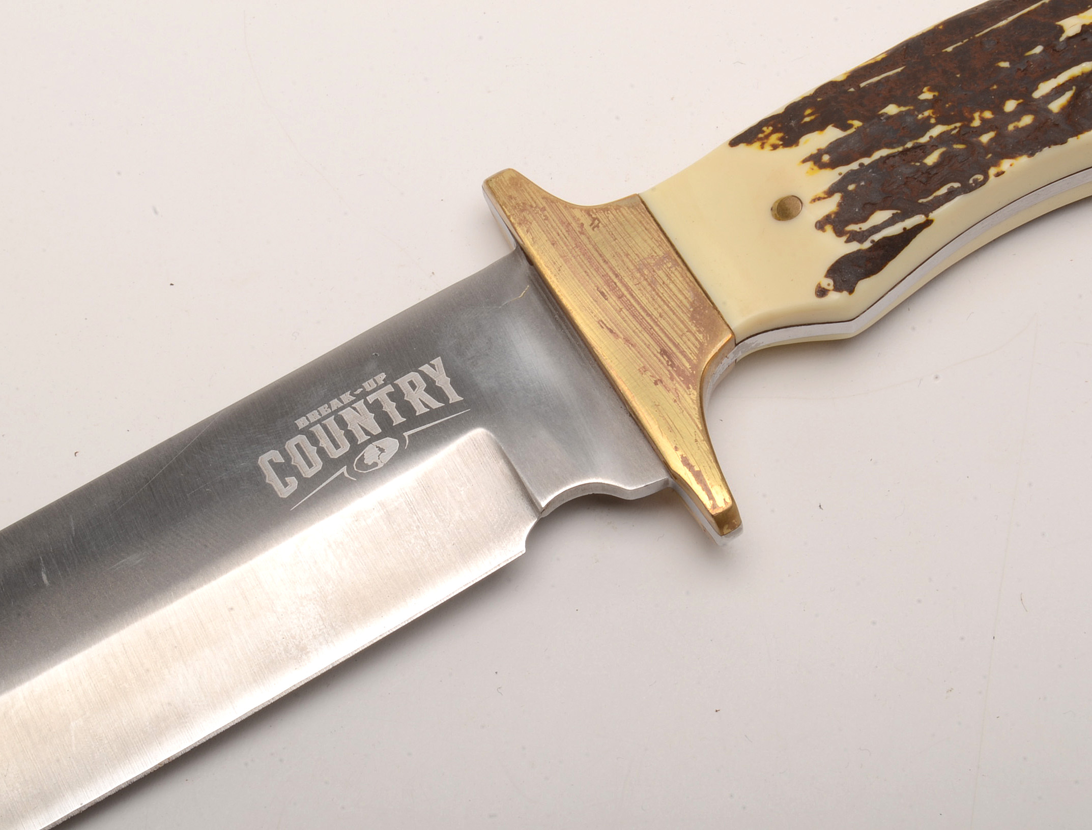 Break Up Country Bowie Hunting Knife with Leather Sheath EBTH