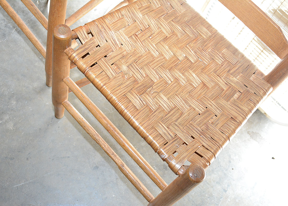 Antique Ladderback Chairs With Hickory Bark Splint Seats EBTH