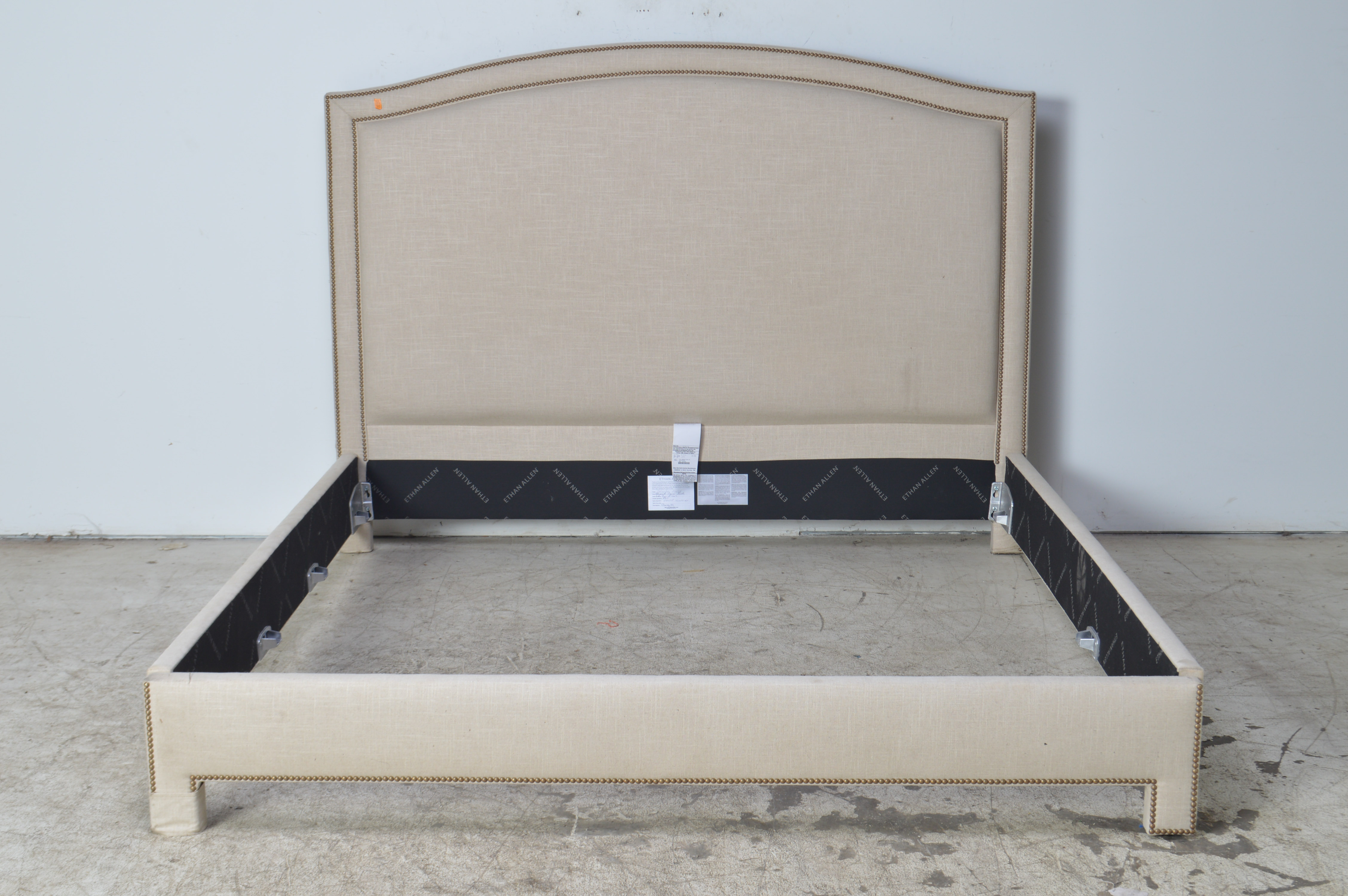 Ethan Allen King Size Upholstered Head Board and Frame EBTH