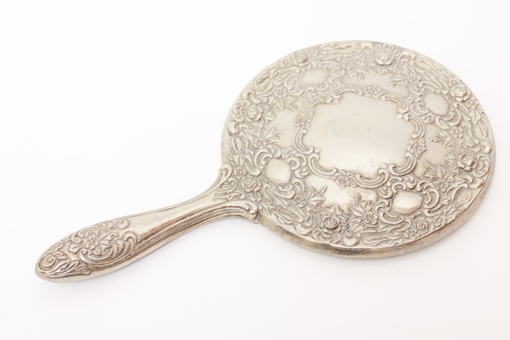 Silver Plate Comb Brush and Mirror Set EBTH