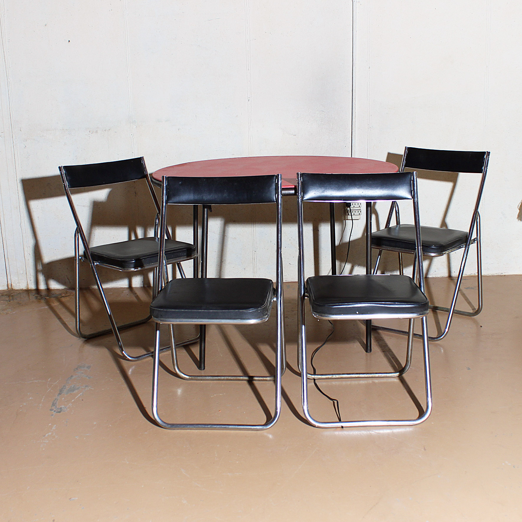 Vintage Cosco Card Table With Nevco Folding Chairs EBTH