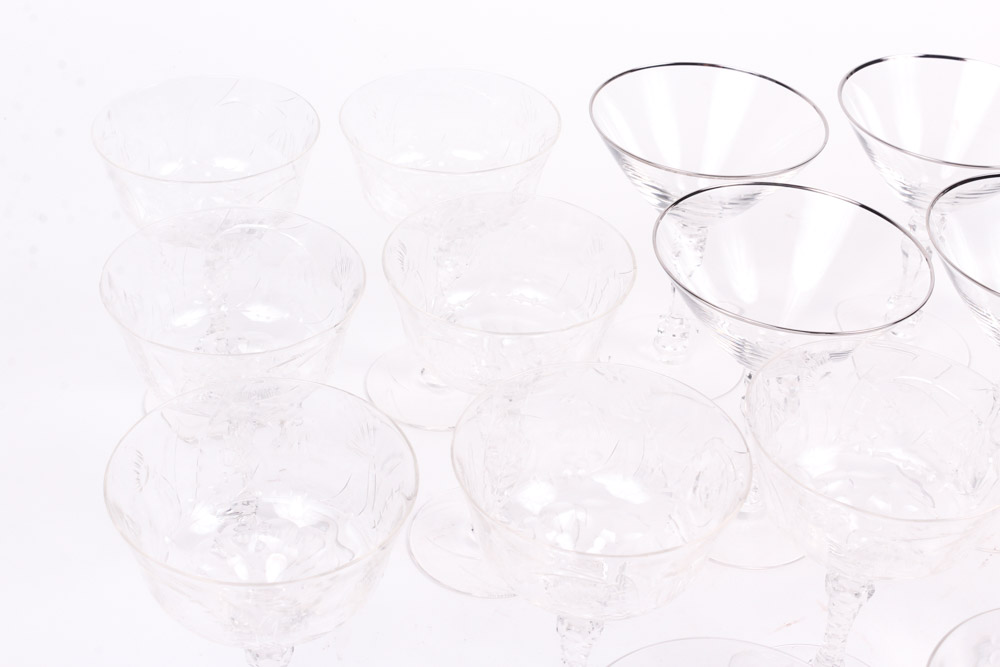 Etched Crystal Stemware EBTH