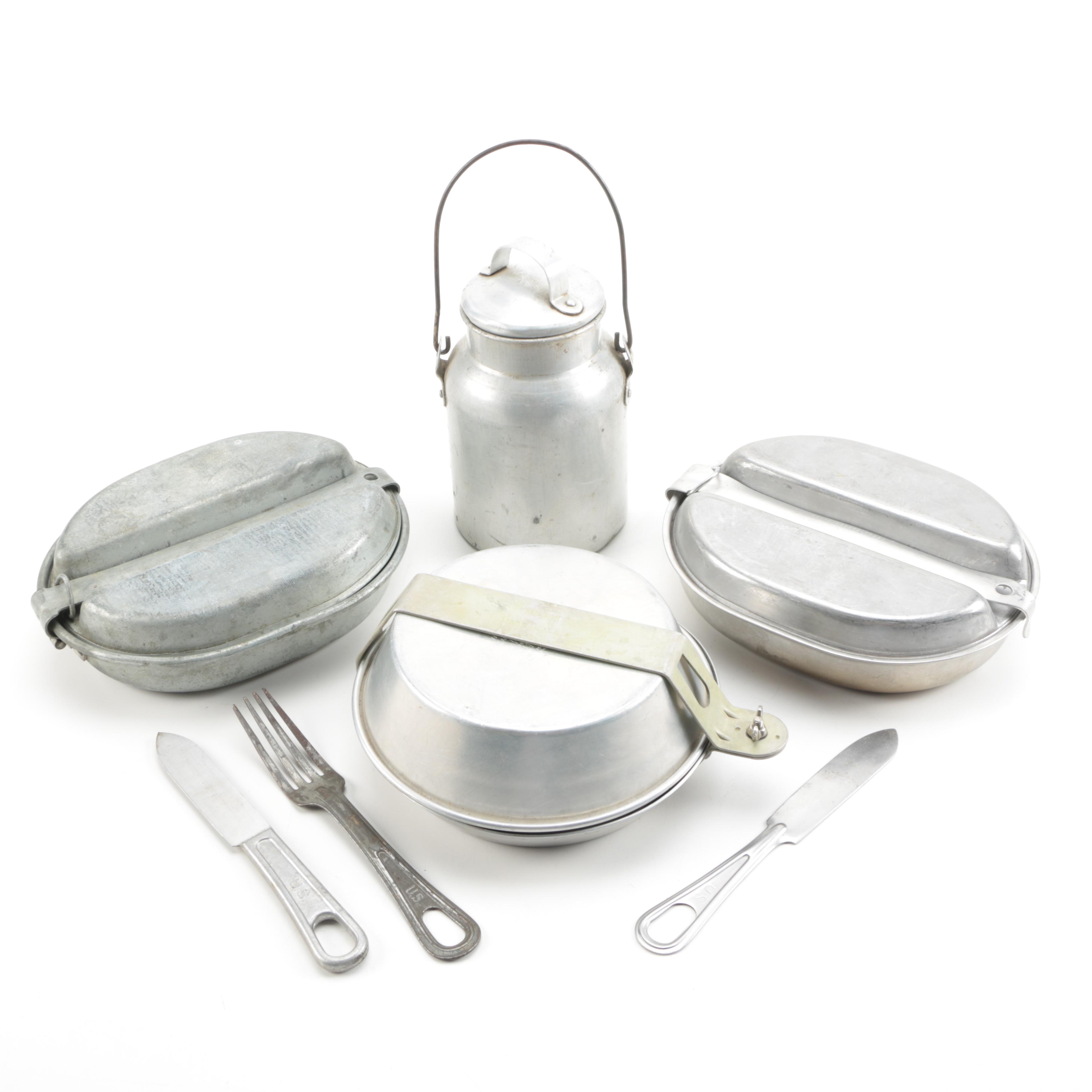 Vintage Aluminum World War Two and Boy Scout Mess Kits EBTH