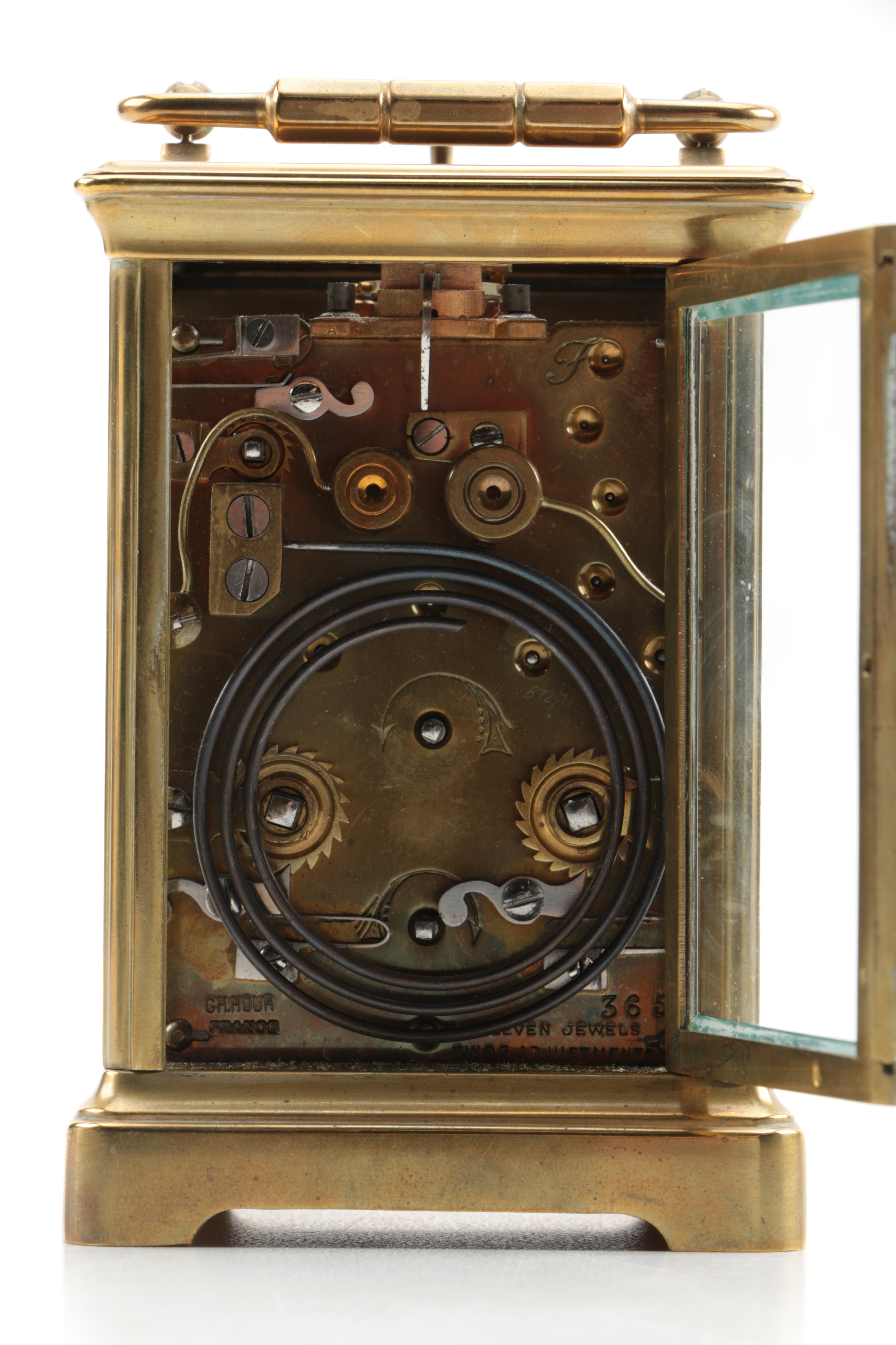 Vintage French Desk Clock With Brass Case EBTH