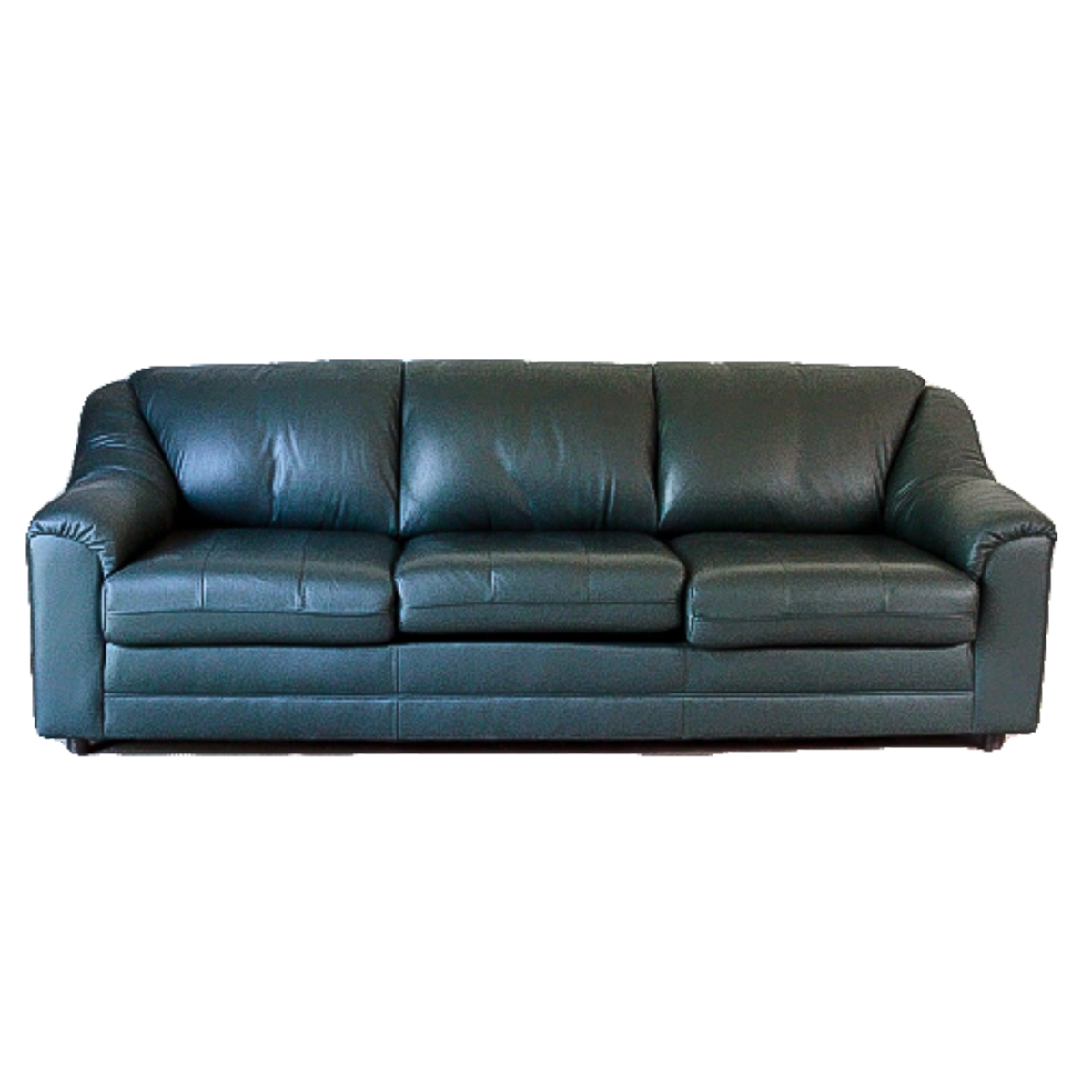 Three Seat Leather Factory Sofa Ebth