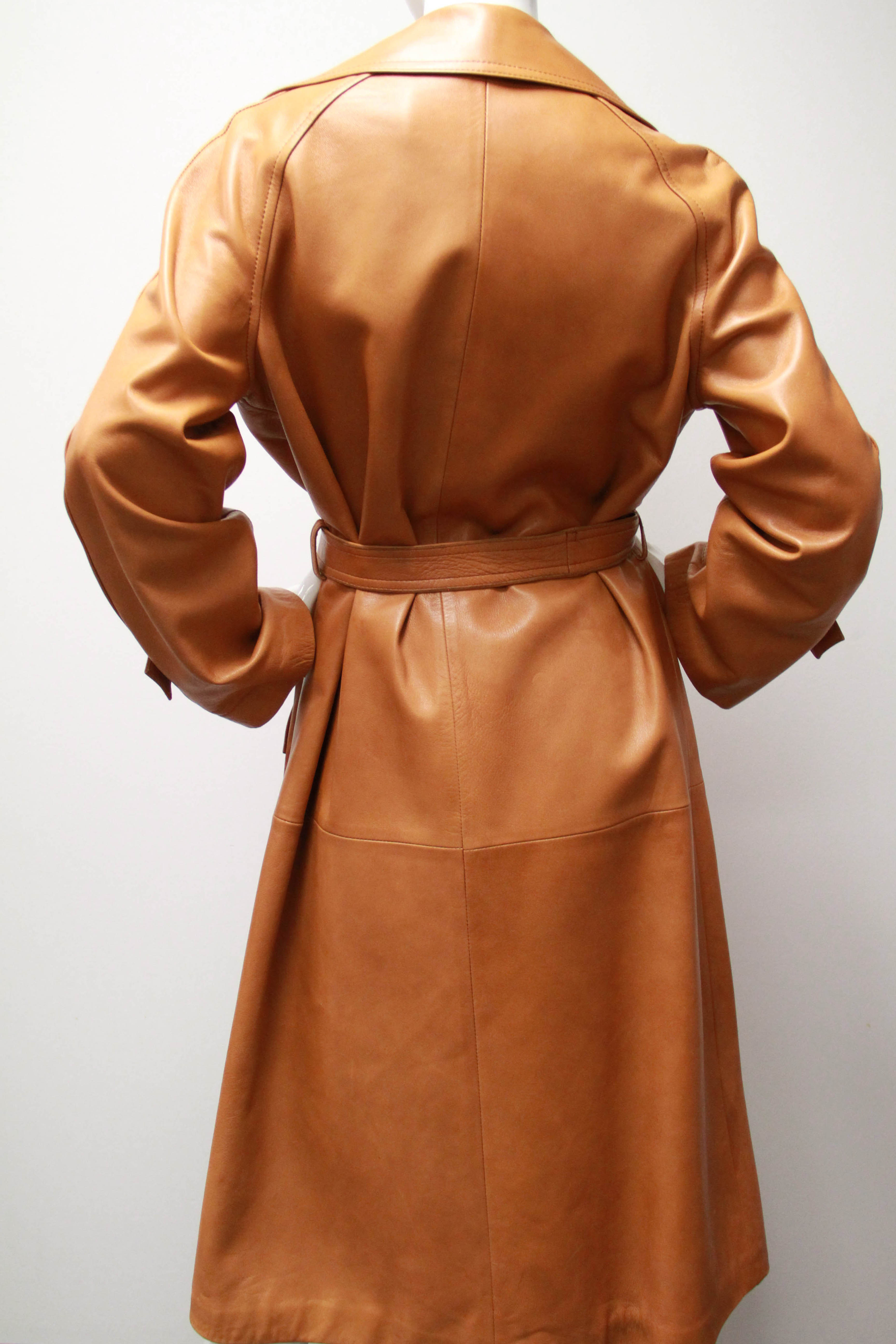 1970s Black And Cognac Leather Duster Coats | EBTH