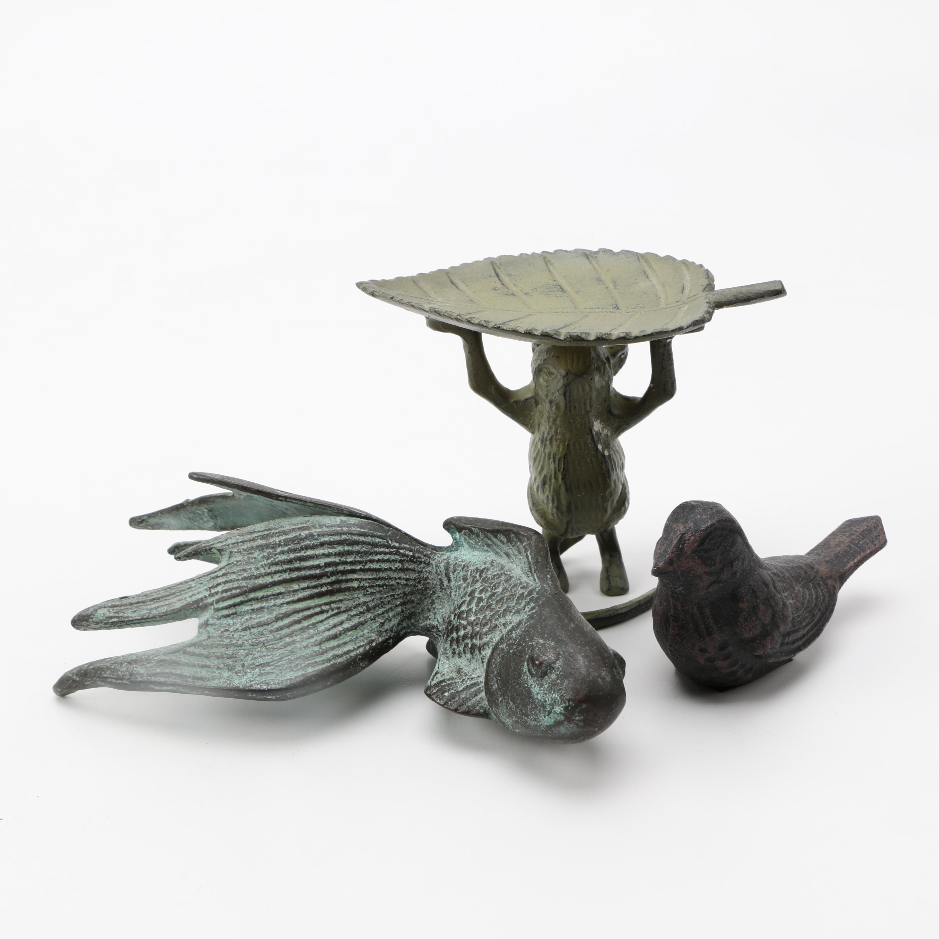 Collection Of Metal Animal Figurines Ebth Shop wayfair for all the best metal rabbit small animal. everything but the house