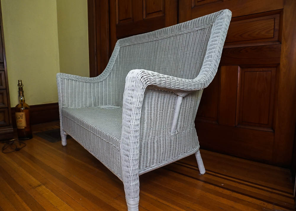 White Wicker Sofa EBTH