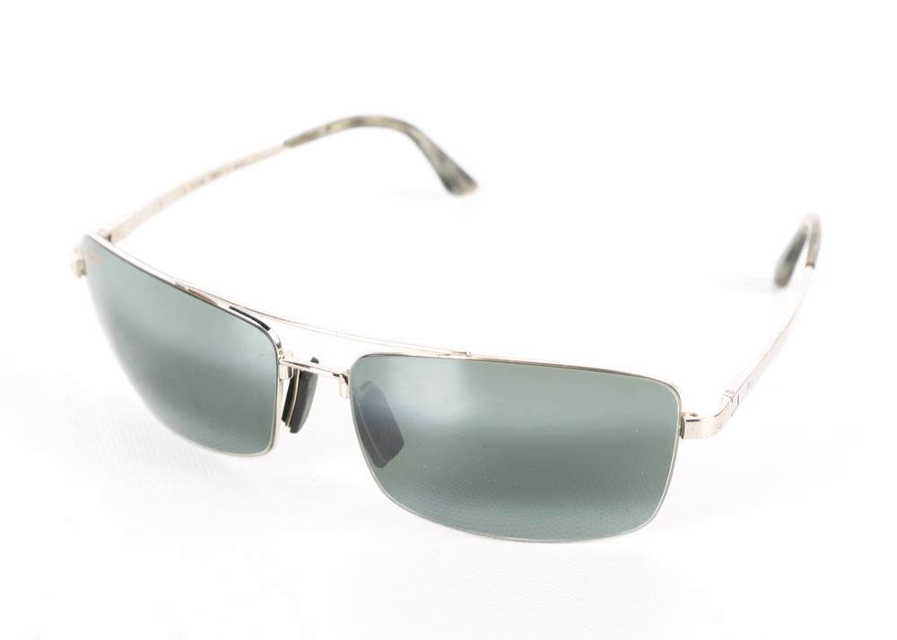 Men's Maui Jim Silver Tone Sunglasses with Case EBTH